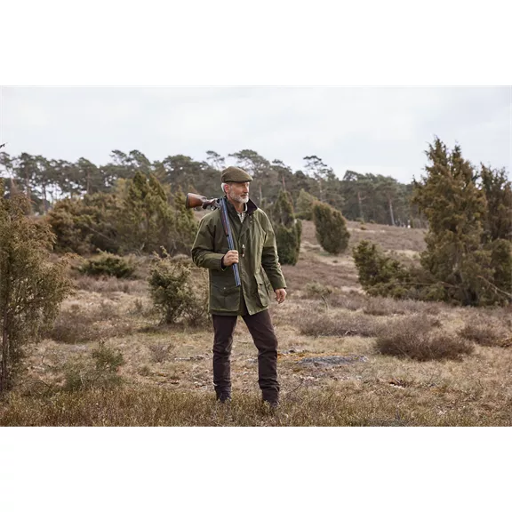 Laksen Enoch viaszos férfi kabát, forest green, 56