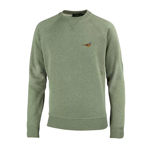 Laksen Fasan férfi pulóver, olive mélange, XL
