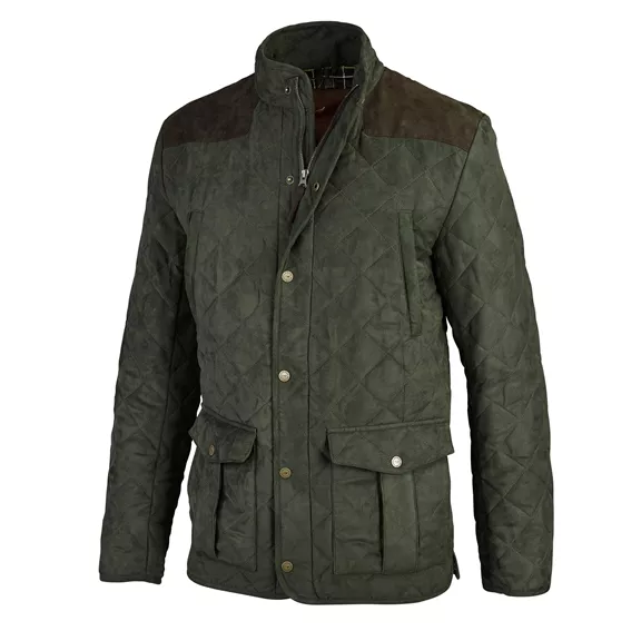 Laksen Hampton férfi steppelt kabát, s.zöld/s.barna, 56