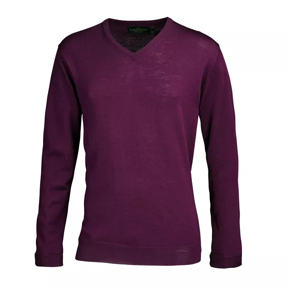 Laksen Sussex V-nyakú férfi pulóver , purple, S