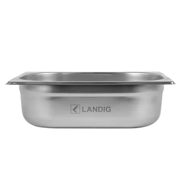 Landig rozsdamentes acél edény, 325 x 265 x 100 mm