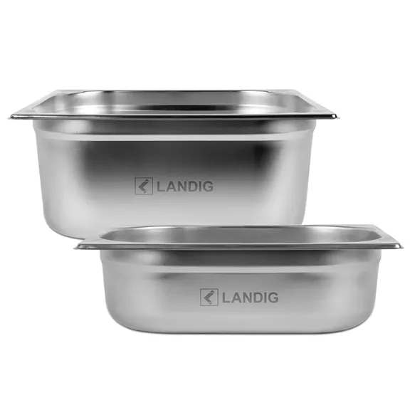 Landig rozsdamentes acél edény, 325 x 265 x 100 mm