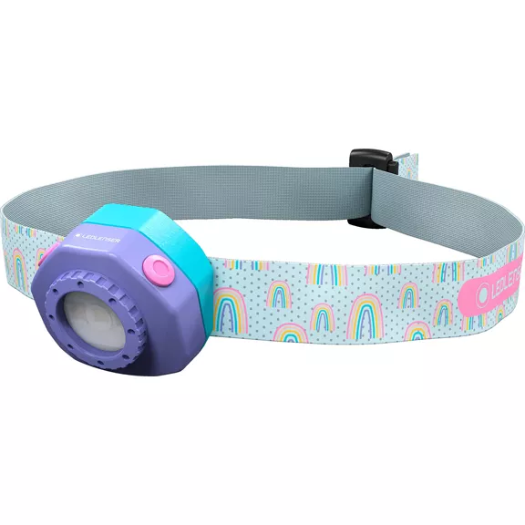 Ledlenser Kidled4R fejlámpa gyerekeknek, szivárvány motívum