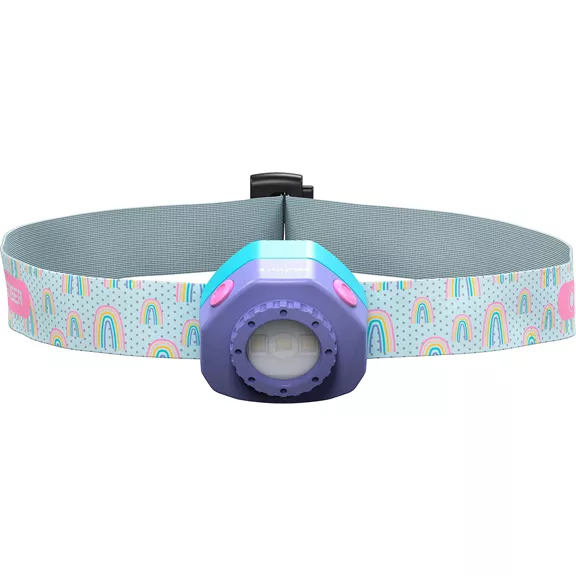 Ledlenser Kidled4R fejlámpa gyerekeknek, szivárvány motívum