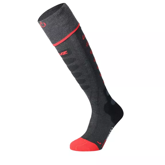Lenz 5.1 fűthető zokni, anthrazit-rot, 35/38