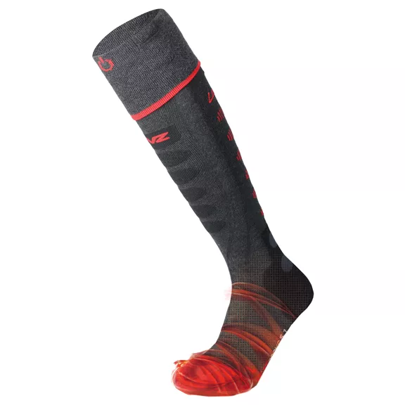 Lenz 5.1 fűthető zokni, anthrazit-rot, 35/38