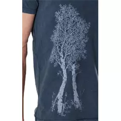 Life-Tree Birke férfi póló, stone washed blue, L.