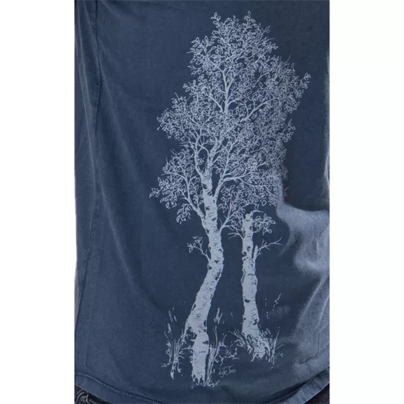 Life-Tree Birke női póló, stone washed blue, L