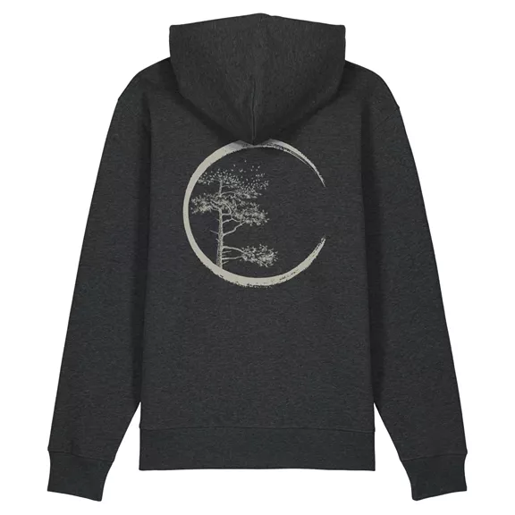 Life-Tree Hoodie Circle férfi kapucnis pulóver, heather grey, M.