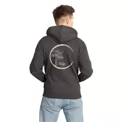Life-Tree Hoodie Circle férfi kapucnis pulóver, heather grey, XS.