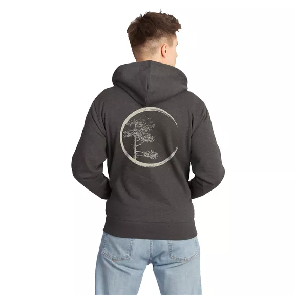 Life-Tree Hoodie Circle férfi kapucnis pulóver, heather grey, XS.