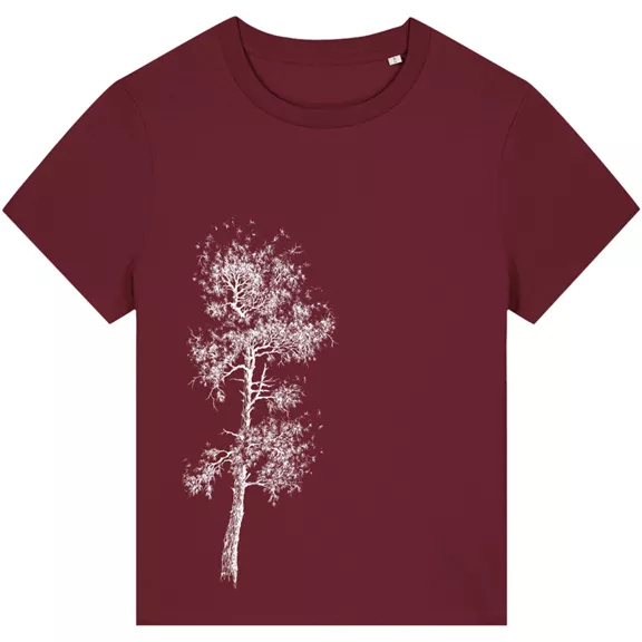 Life-Tree Kiefer női póló, burgundy, XL.