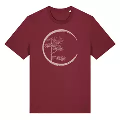 Life-Tree T-Shirt Circle férfi póló, burgundy, S.