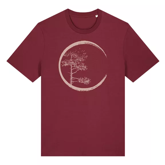 Life-Tree T-Shirt Circle férfi póló, burgundy, S.