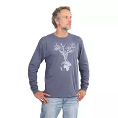 Life-Tree Weltenbaum férfi hosszú ujjú póló, navy blue, S.