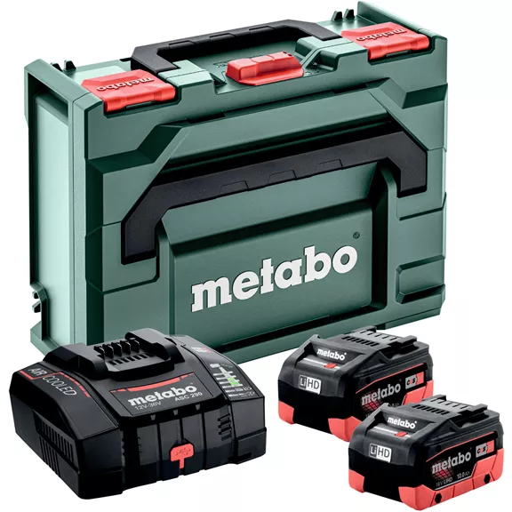 METABO Alapkészlet: 2 db LiHD 10 Ah + ASC 290 + metaBOX 145
