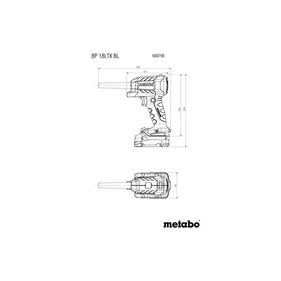 METABO BP 18 LTX BL Akkus fúvópisztoly