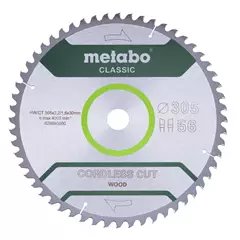 METABO Körűrészlap "cordless cut wood - classic", 305x30 Z56 WZ 5°