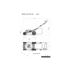 METABO RM 36-18 LTX BL 46 Akku-Fűnyíró