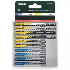 METABO Szúrófűrészlap-készlet, Fa+Fém+Műa., 10 db-os