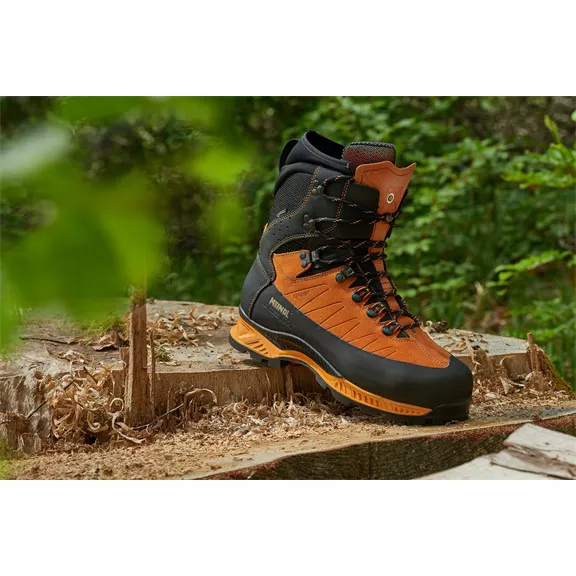 Meindl Airstream Rock GTX, vágásvédelmi bakancs, narancs, 40