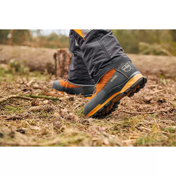 Meindl Airstream Rock GTX, vágásvédelmi bakancs, narancs, 40