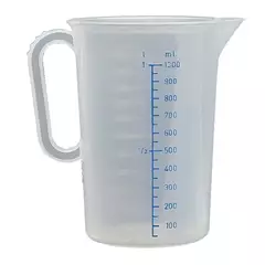 Mérőedény 1000 ml, polietilén, kék felirat