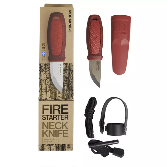 Morakniv Eldris kés tűzgyújtóval, piros