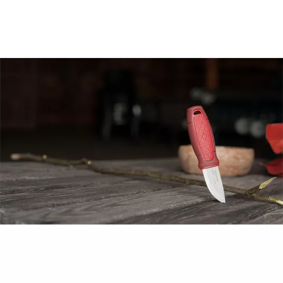 Morakniv Eldris kés tűzgyújtóval, piros