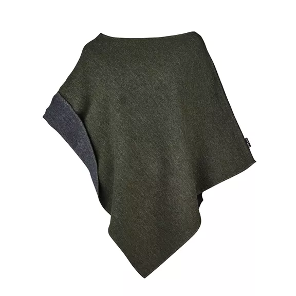 Mufflon Extra átfordítható gyapjú poncsó, forrest/anthra