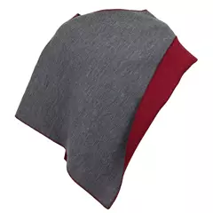 Mufflon Extra átfordítható gyapjú poncsó, piros/szürke Mufflon Extra átfordítható gyapjú poncsó, piros/szürke