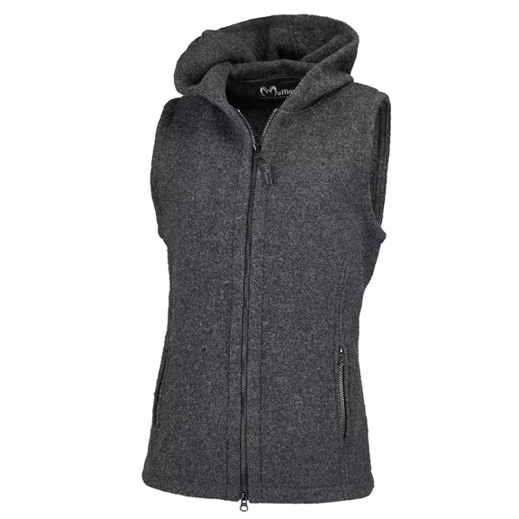 Mufflon Momo női gyapjúmellény, antracit, S
