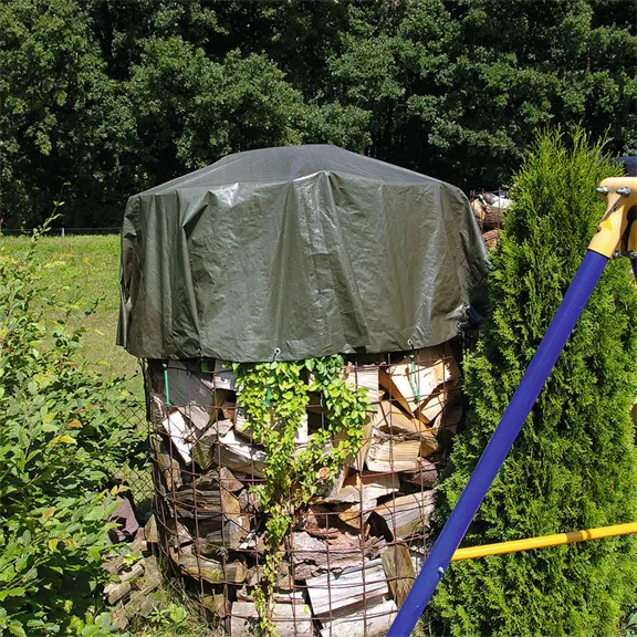 NORDFOREST kerek tüzifa takarólepel, 18 fűzőlyuk, átm. 3 m