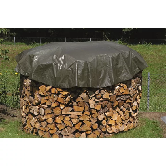 NORDFOREST kerek tüzifa takarólepel, 18 fűzőlyuk, átm. 3 m