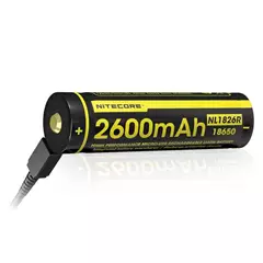 Nitecore 18650 USB portos akkumulátor 2600mAh