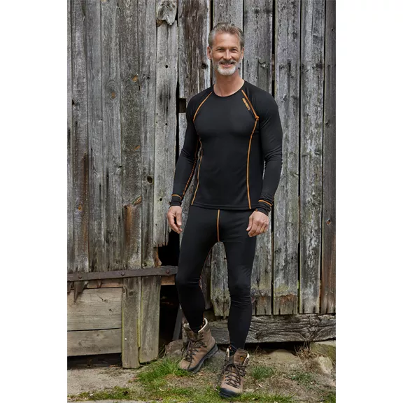 Nordforest Active aláöltöző hosszú ujjú póló, schwarz-orange, 3XL Nordforest Active aláöltöző hosszú ujjú póló, schwarz-orange, 3XL