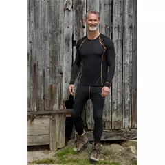 Nordforest Active aláöltöző hosszú ujjú póló, schwarz-orange, 3XL Nordforest Active aláöltöző hosszú ujjú póló, schwarz-orange, 3XL
