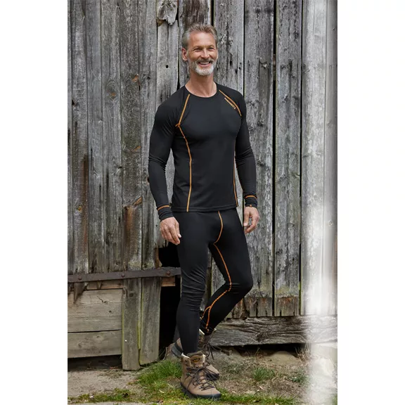 Nordforest Active aláöltöző nadrág, schwarz-orange, 4XL Nordforest Active aláöltöző nadrág, schwarz-orange, 4XL