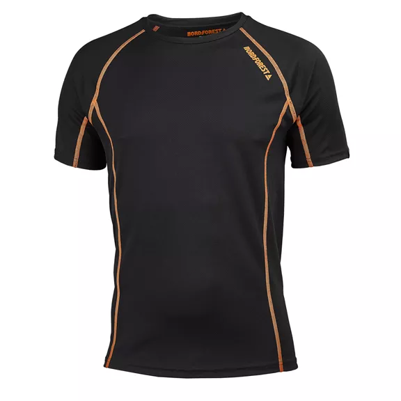 Nordforest Active aláöltöző póló, schwarz-orange, L Nordforest Active aláöltöző póló, schwarz-orange, L