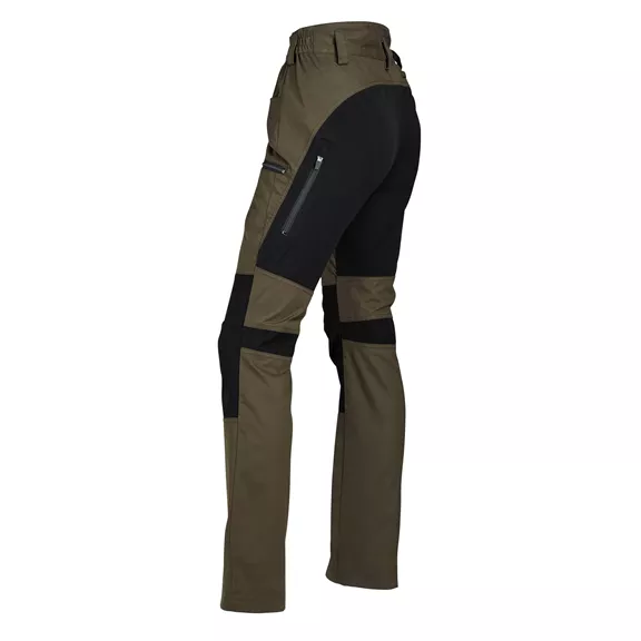 Nordforest Hunting női sztreccs vadásznadrág Röka, olajzöld-fekete, 38.