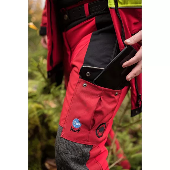 Nordforest Hunting női vadász védőnadrág, piros, XS