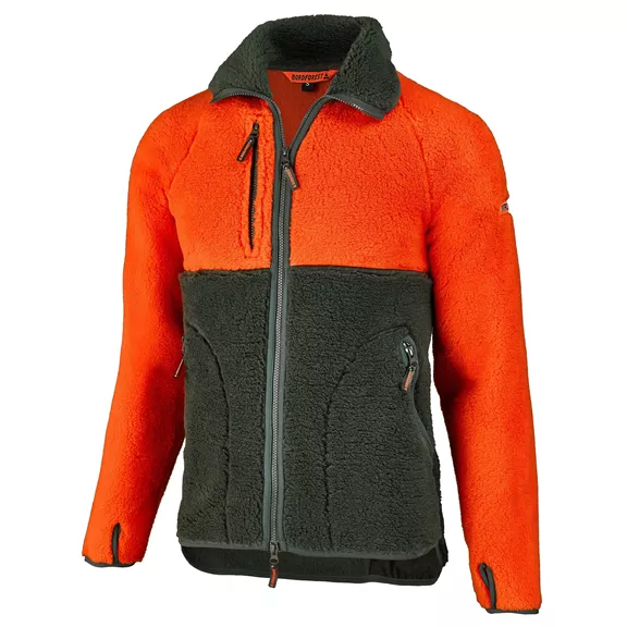 Nordforest Smaland műszőrme dzseki, narancs-zöld 4XL