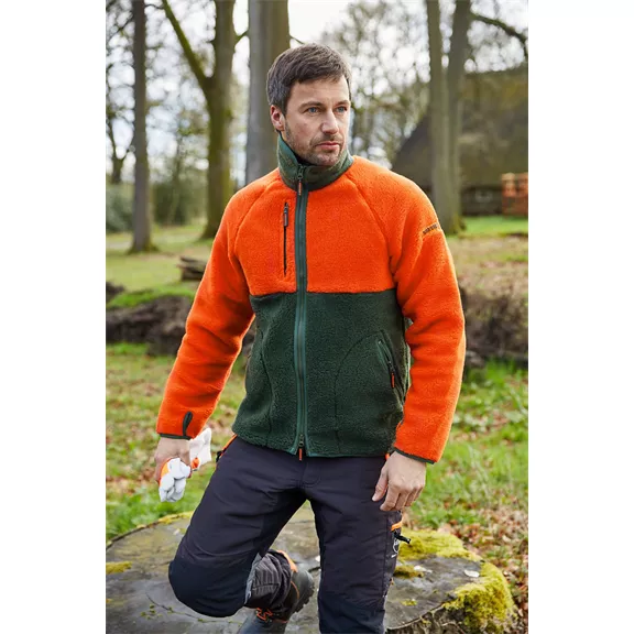 Nordforest Smaland műszőrme dzseki, narancs-zöld 4XL
