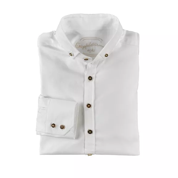 Gipfelstürmer Slim Fit hosszú ujjú ing, fehér, 45/46