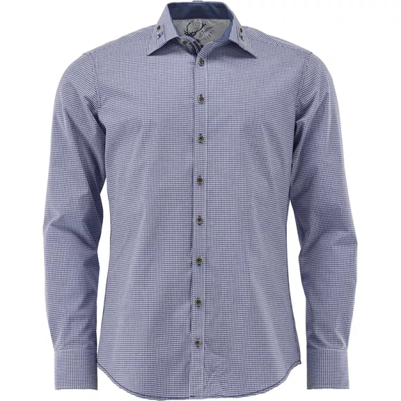 OS-Trachten Slim Fit hosszú ujjú ing, mittelblau, 47/48