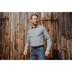 OS-Trachten Slim Fit hosszú ujjú ing, sötétzöld, 45/46