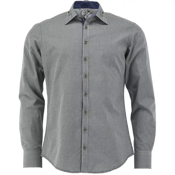 OS-Trachten Slim Fit hosszú ujjú ing, sötétzöld, 45/46
