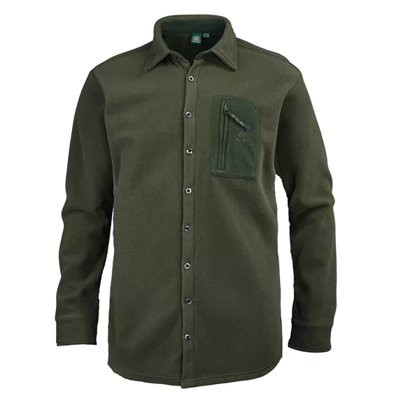 OS-Trachten férfi hosszú ujjú ing, Slim-Fit, khaki-schlamm, 47/48.