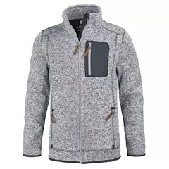 OS-Trachten férfi kötött fleece kabát, mittelgrau, S