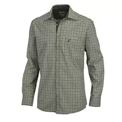 OS Trachten Slim Fit h.ujjú ing, olív, 45/46